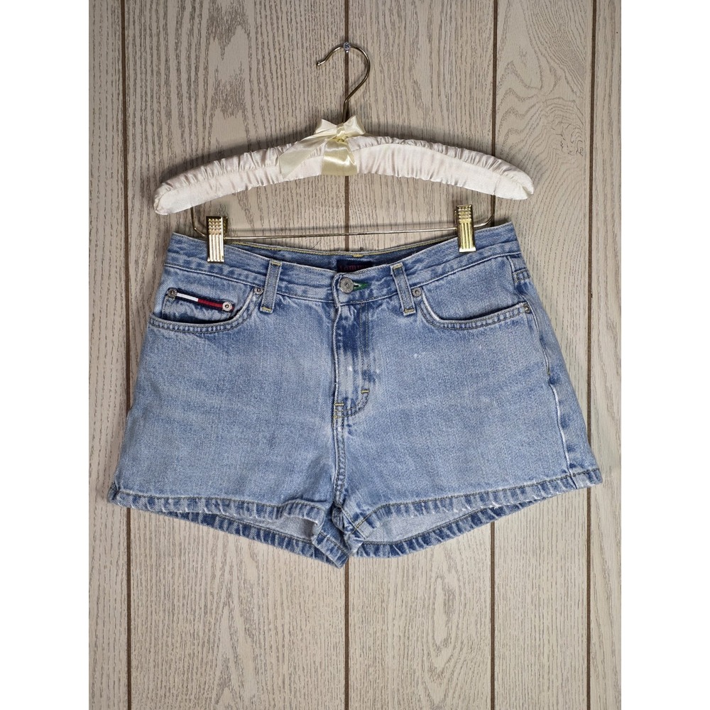 Vintage Tommy Jeans Tommy Hilfiger Blue Denim Shorts Women's Size 9 June 1999
